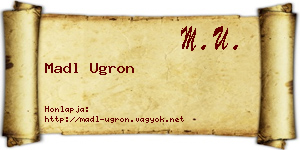 Madl Ugron névjegykártya